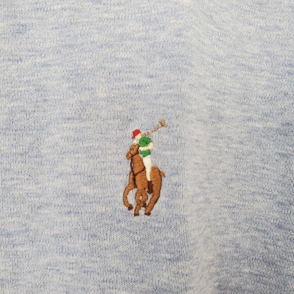 Polo Ralph Lauren Polo Shirt Size Large Blue Pima Soft Touch Colorful Logo - Picture 4 of 16